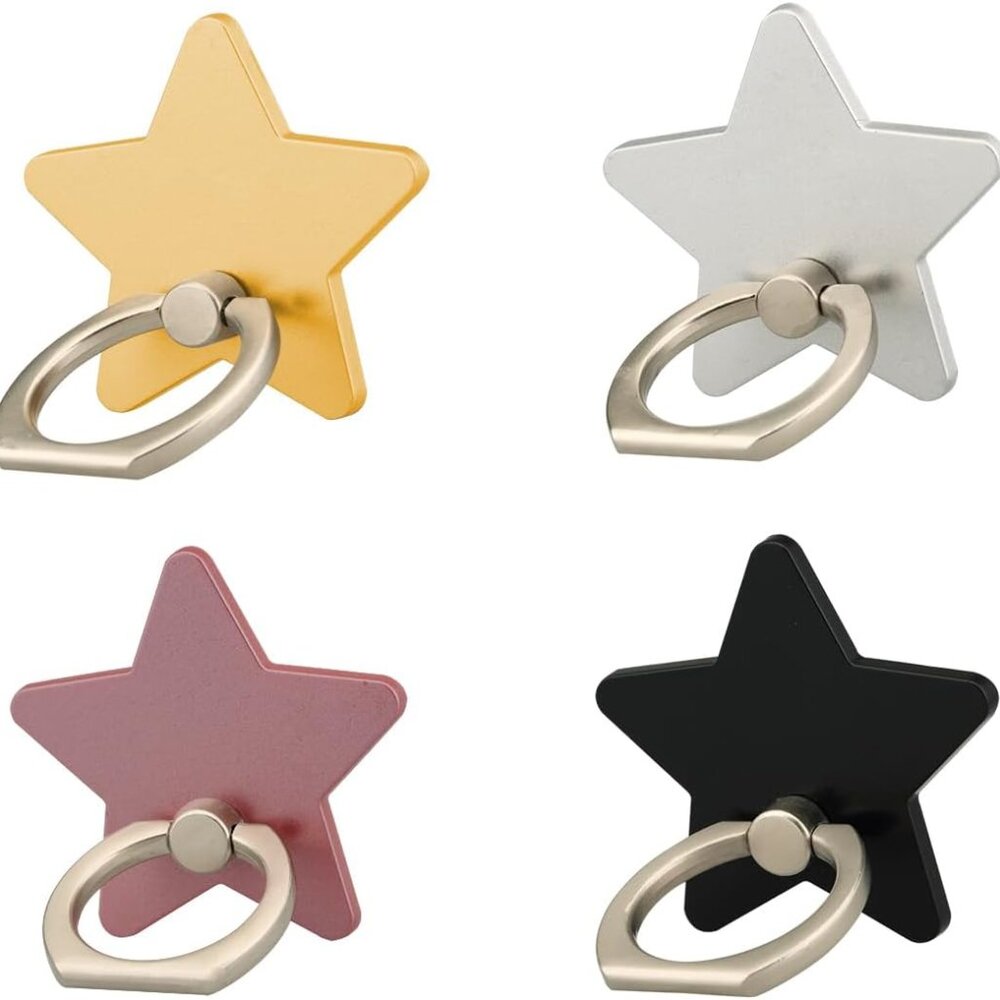 z179 4 pcs Cell Phone Holder,Star Phone Ring Kickstand,Universal 360 Rotation Ce - Picture 1 of 7